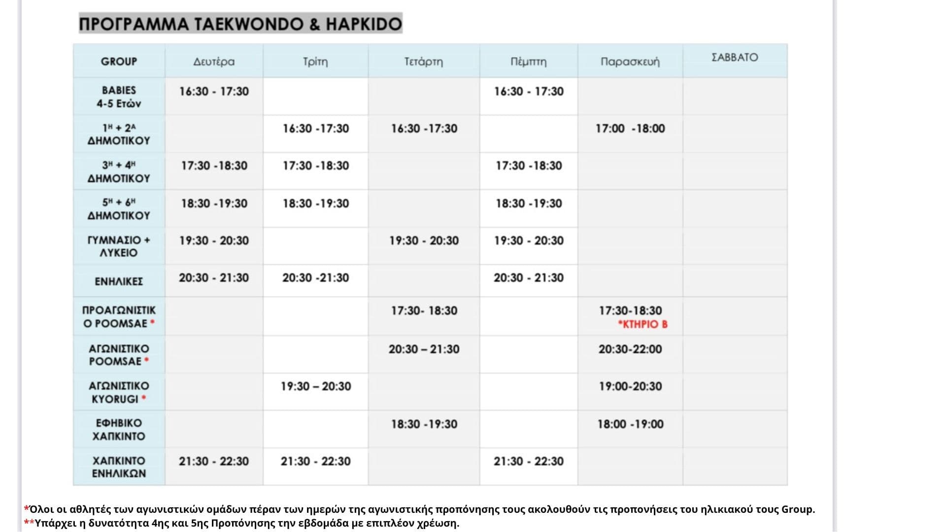 Schedule 1
